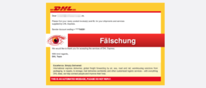 2017-10-19 DHL Spam Mail Parcel Delivery Notificiation
