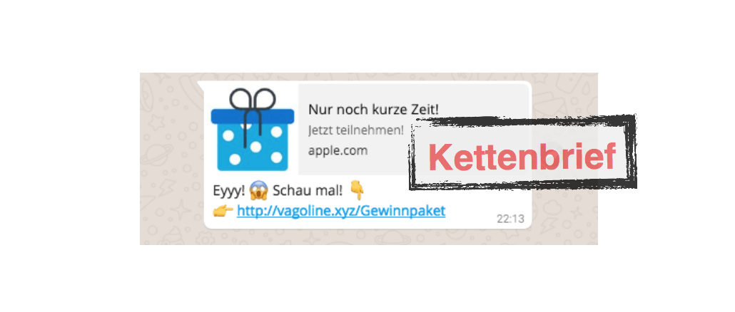 Gewinnspiel iPhoneX Kettenbrief red lemon media