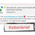 Kettenbrief WhatsApp bunte Farben