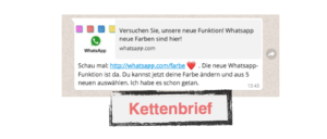 Kettenbrief WhatsApp bunte Farben