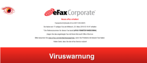 2019-03-27 eFax Spam-Mail Fake Virus Sie haben ein Fax erhalten