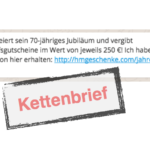 Kettenbrief WhatsApp H&M Gutschein 250 Euro2