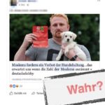 Moslems verbieten Hunde - Facebookpost