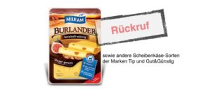 Rückruf DMK Scheibenkäse