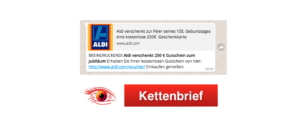 WhatsApp Aldi Kettenbrief 250 Euro