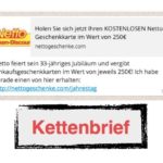 Kettenbrief WhatsApp Netto Gutschein 250 Euro