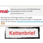Kettenbrief WhatsApp real,- Gutschein