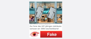 WhatsApp Kettenbrief Einkaufsgutschein 300 Euro Fake