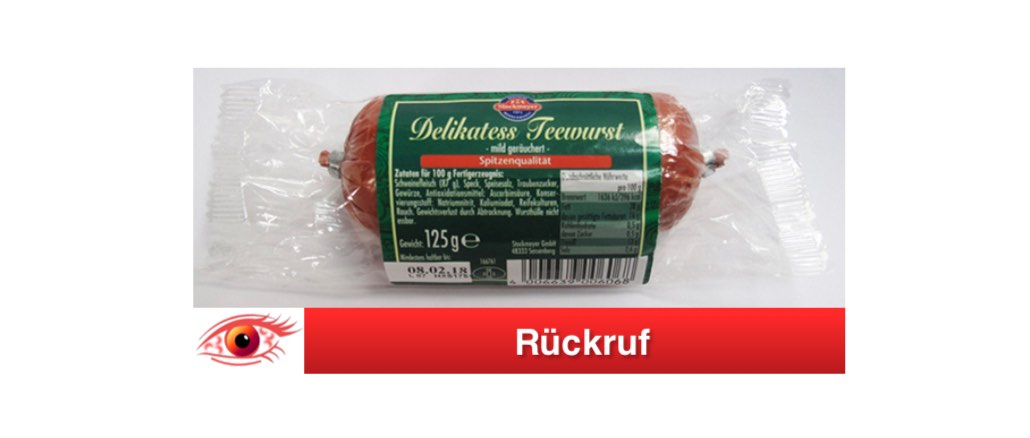 2018-01-18 Rueckruf Stockmeyer Delikatess Teewurst 125g