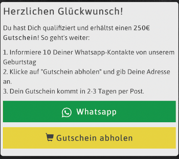 Edeka Geburtstagsgutscheine 250 Euro Fake WhatsApp teilen