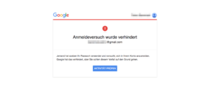 Google E-Mail Kritische Sicherheitswarnung ist echt