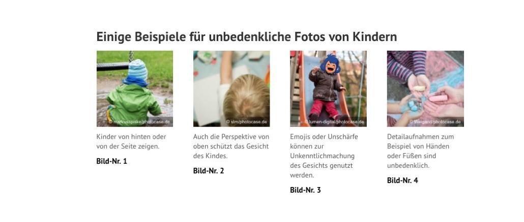 Kinderfotos im Internet