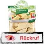 Rückruf REWE Bio Cappelletti Spinat-Ricotta 250g