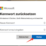 Microsoft-Konto Passwort zurücksetzen 6