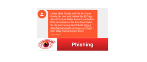 Phishing SMS ebay-kleinanzeigen Premium-Paket