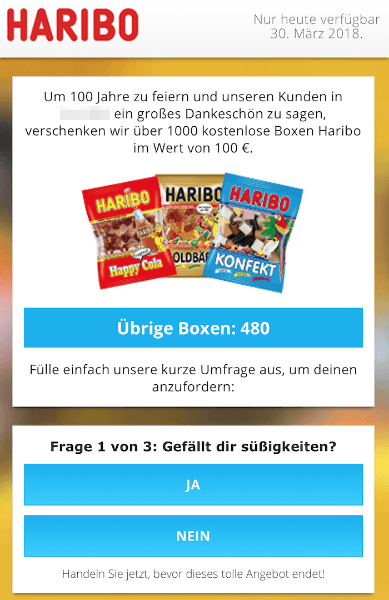 WhatsApp Kettenbrief Haribo 1