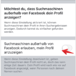 Facebook Google Suche deaktivieren mobil