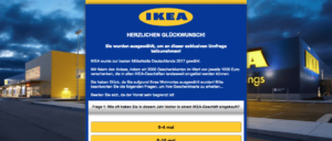 Gewinnspiel im Namen von IKEA ist Abofalle