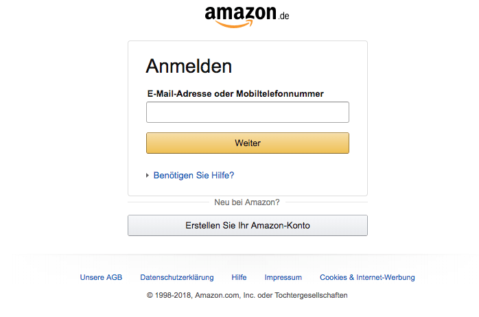 2018-05-03 Fake-Login im Amazon Design