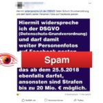 Facebook Kettenbrief DSGVO widersprechen