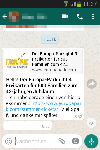 2018-06-20 WhatsApp Europapark Tickets