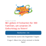 Kostenlose Tickets Heide Park Solltau Fake-Aktion