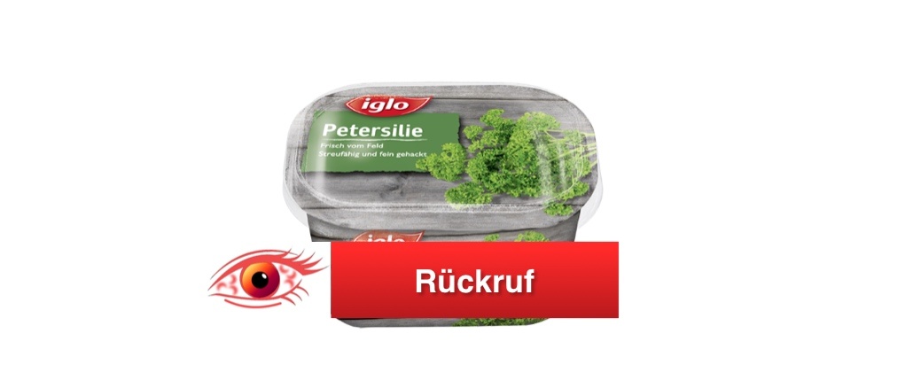 Rückruf iglo Petersilie