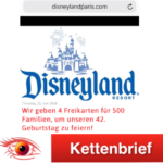 WhatsApp Kettenbrief Disneyland Paris