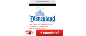 WhatsApp Kettenbrief Disneyland Paris