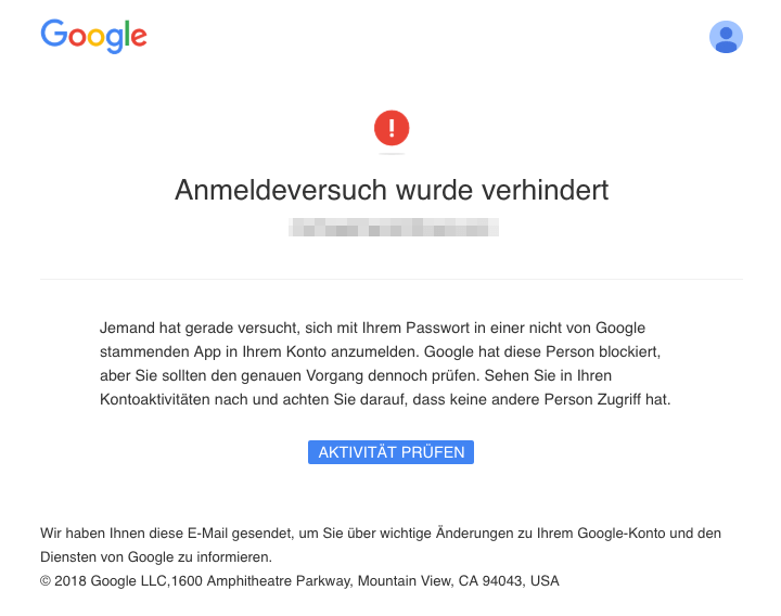 2018-11-01 Kritische Sicherheitswarnung von Google