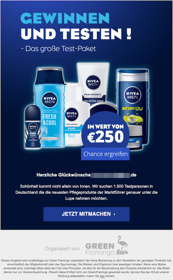 2019-07-17 Nivea Gewinnen und Testen