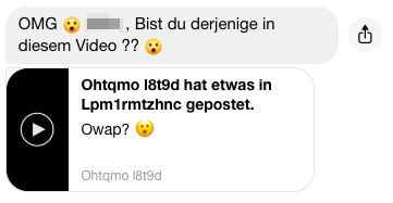 Facebook Messenger Nachricht mit Video