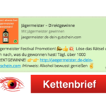 WhatsApp Kettenbrief Jägermeister