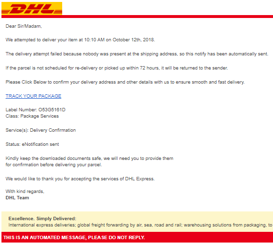 2018-10-15 DHL Phishing