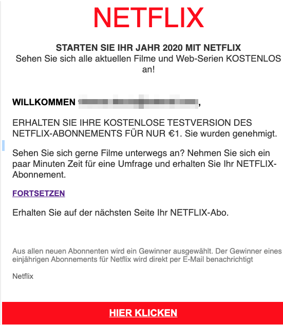 2020-02-11 Netflix Fake-Mail Testabo 1 Euro