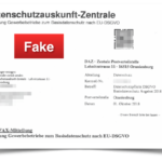 2018-10-04 Fake-Fax Datenschutzauskunft-Zentrale