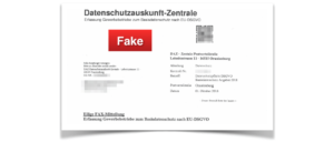 2018-10-04 Fake-Fax Datenschutzauskunft-Zentrale