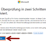 Microsoft zweistufige Authentifizierung 10