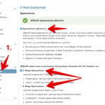 web-de E-Mail Spam-Filter Einstellungen 3