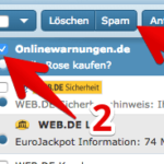 web-de E-Mail Spam-Filter Spam markieren