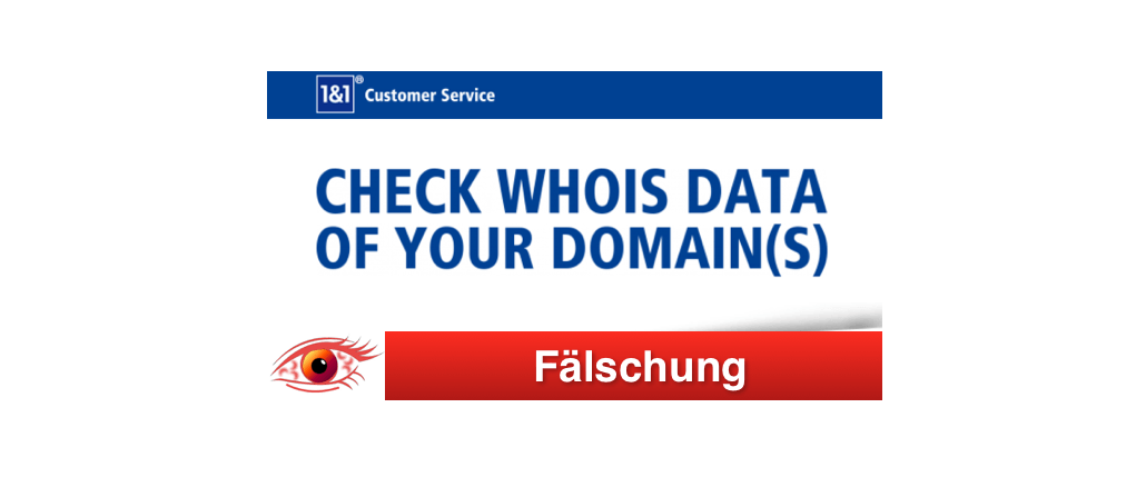 1und1 Phishing Spam Fake-Mails Check WHOIS Data of Your Domain