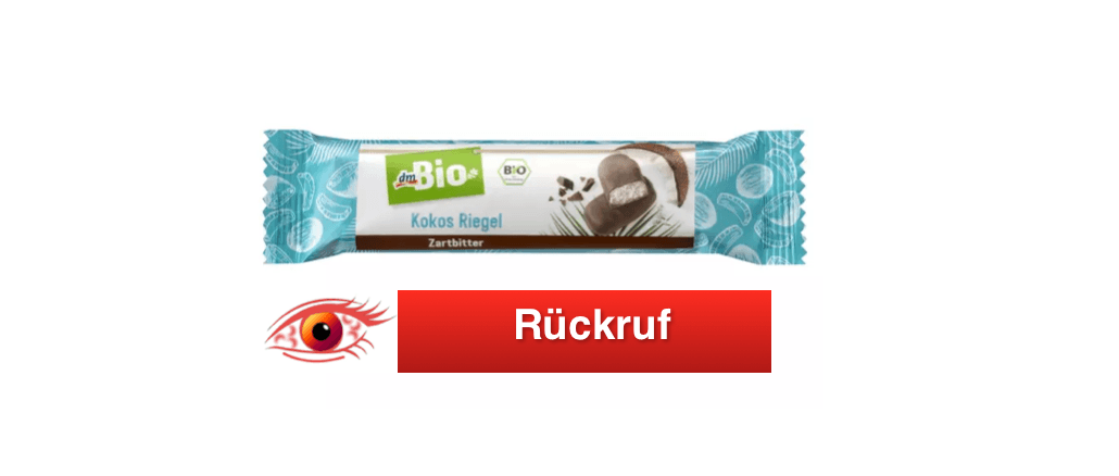 2018-11-07 Rückruf dmBio Kokos Riegel Zartbitter