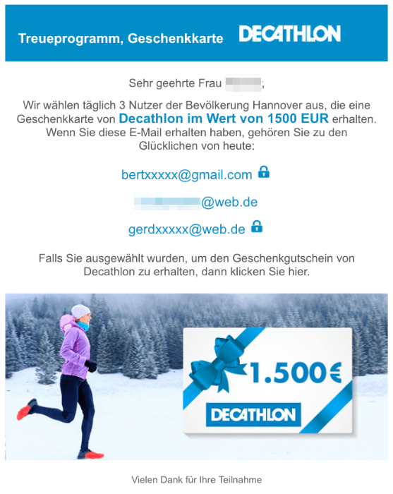 mail decathlon