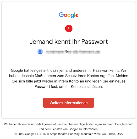2019-01-23 Google Kritische Sicherheitswarnung