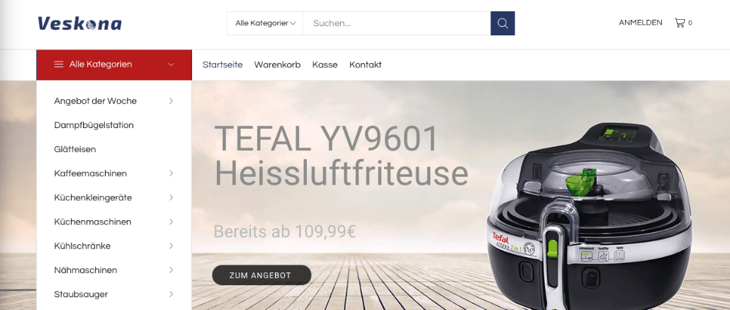 Veskona.de Fakeshop-Verdacht