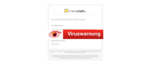 Viruswarnung meinestadt.de Fake-Mail Bewerbung