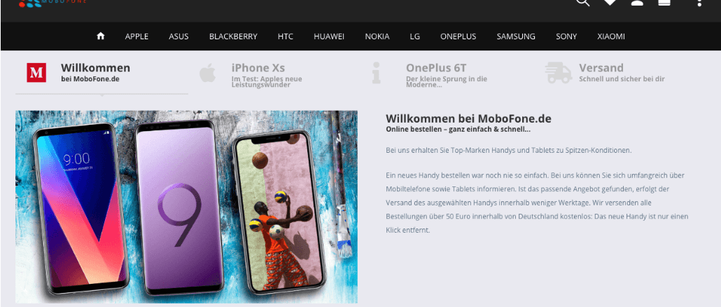 mobofone.de Fakeshop Verdacht