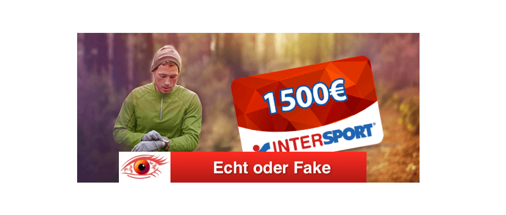 2018-12-05 Intersport 1500 Euro Geschenkkarte Spam-Mail