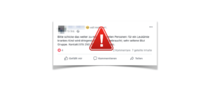 WhatsApp Facebook Kind Leukämie Aufruf Spender gesucht