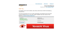 2019-01-21 Amazon Spam-Mail Virus Schadsoftware Bestellung Versand